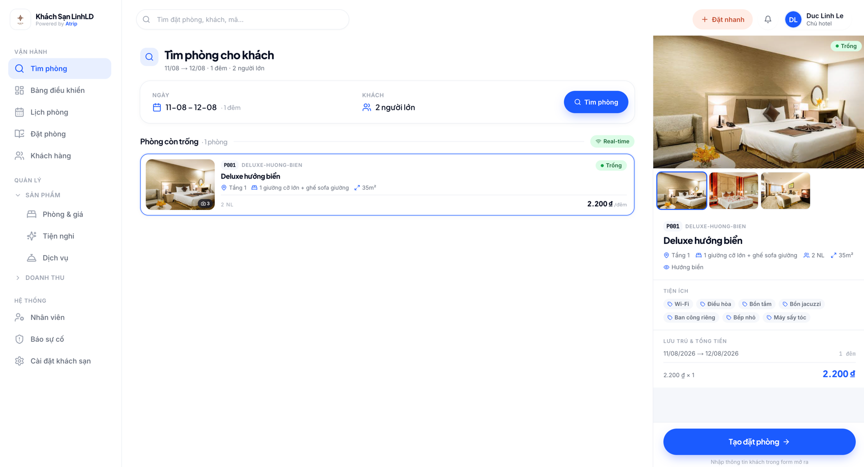 Atrip Booking — Book a room for a guest