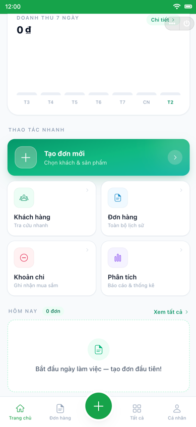 Long Thanh Distribution App — Quick actions