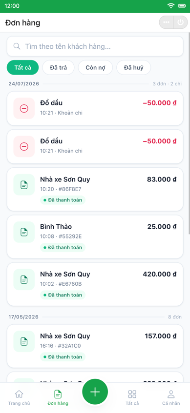Long Thanh Distribution App — Orders & expenses