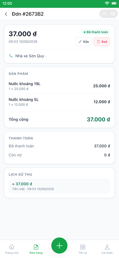 Long Thanh Distribution App — Order detail