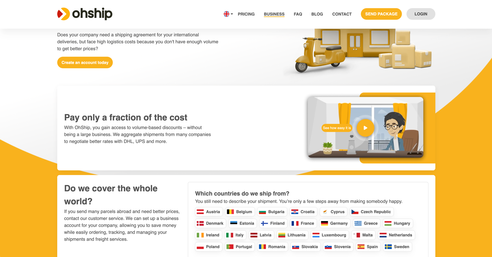 OhShip — Business accounts