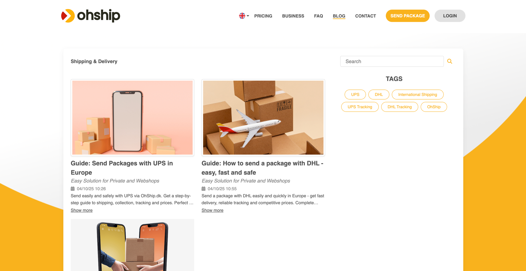OhShip — Blog & SEO content